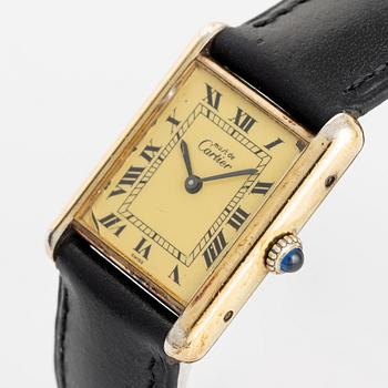must de Cartier, Tank, armbandsur, 23,5 x 23 (30,5) mm.