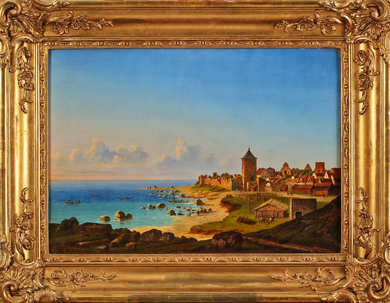 EMIL ROBERG, olja på duk, sign. o dat. "1858".