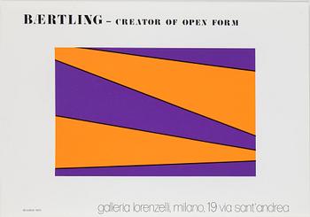 Olle Baertling · Utställningsaffisch, 1973, galleria Lorenzelli, Milano.