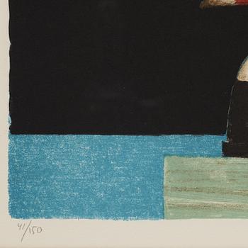 Philip von Schantz, lithograph in color, signed and dated 41/150, dated -91.