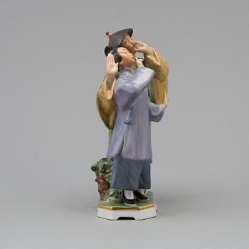 A Christian Thomsen porcelain figure 'Nattergalen', for Royal Copenhagen, Denamrk, 1980s.