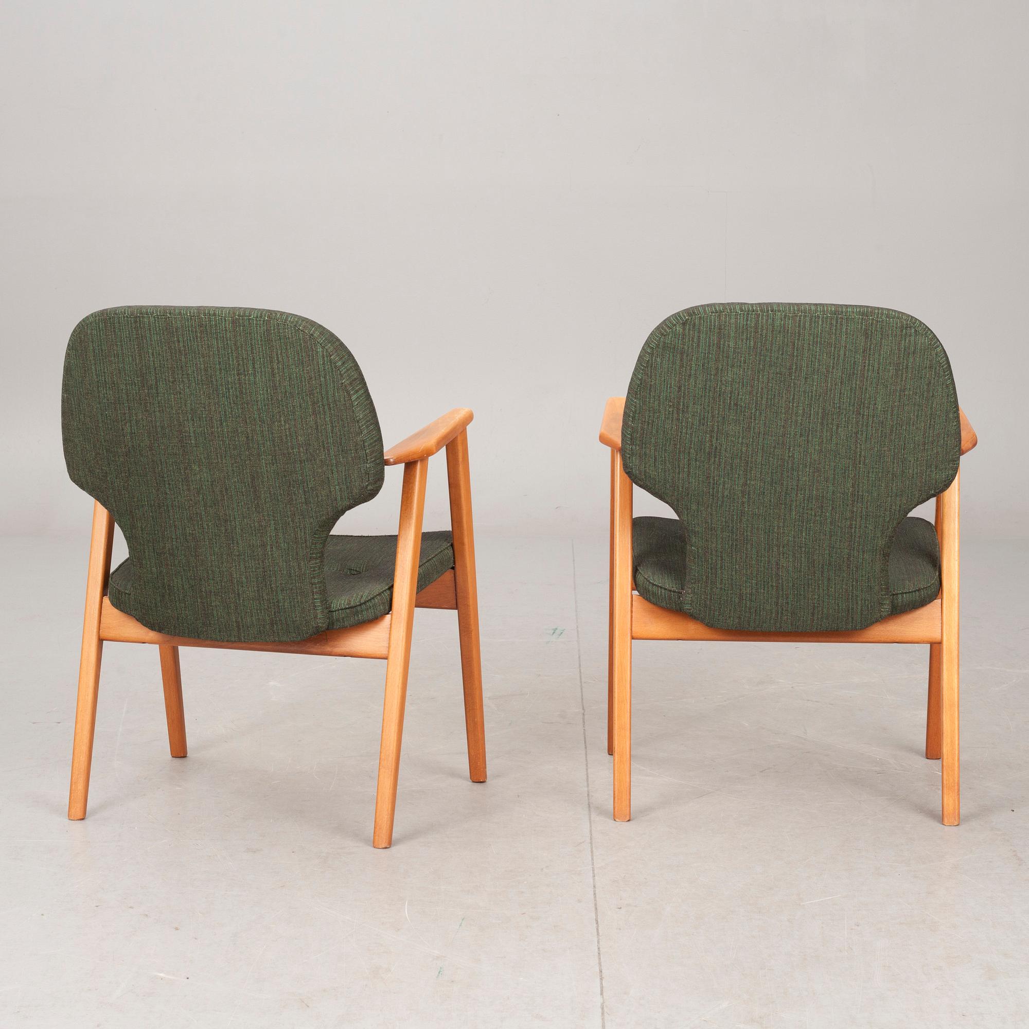 KARMSTOLAR, 1 par, 1960-tal.