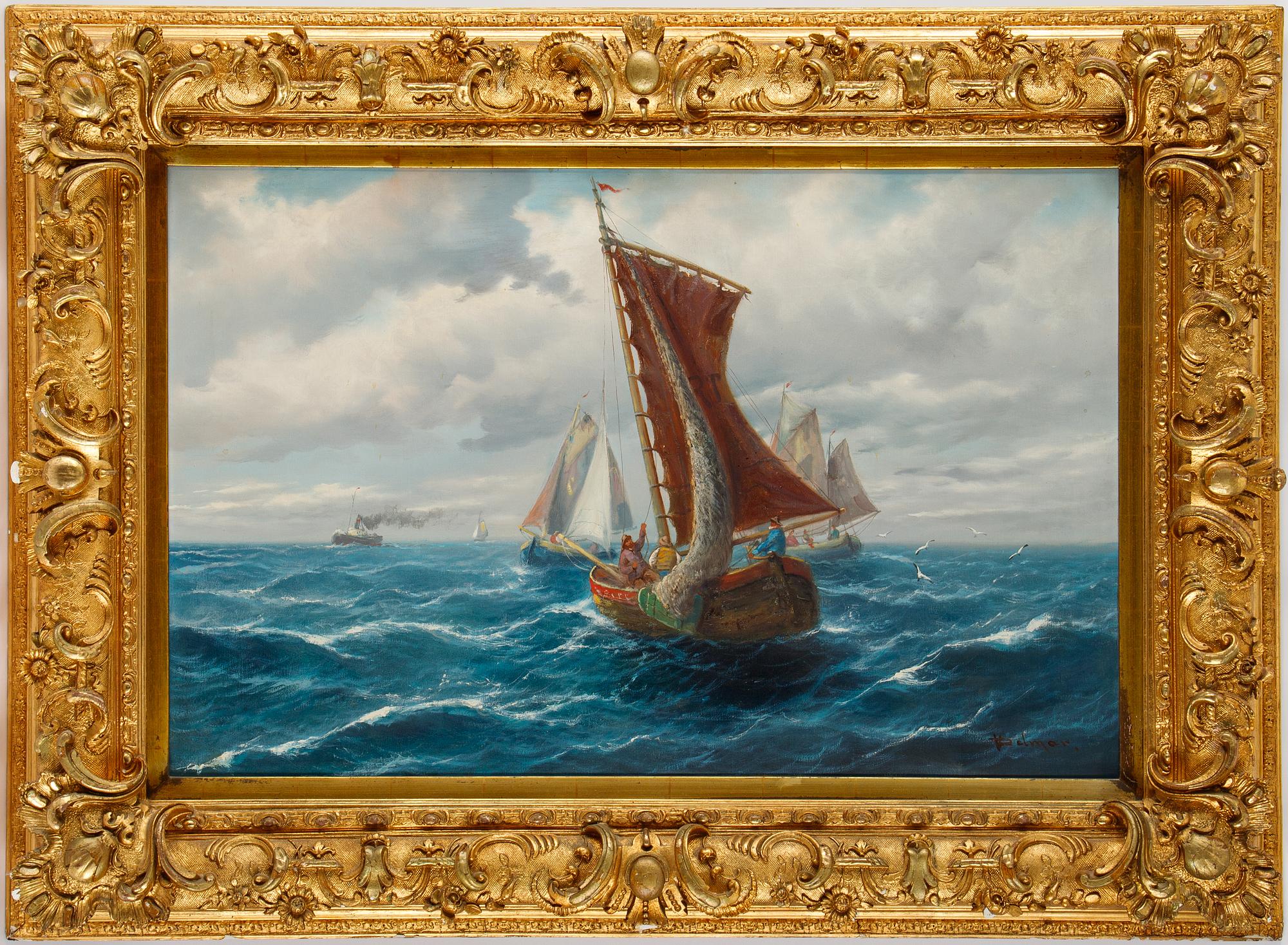 William Delmar, olja på duk, signerad,
