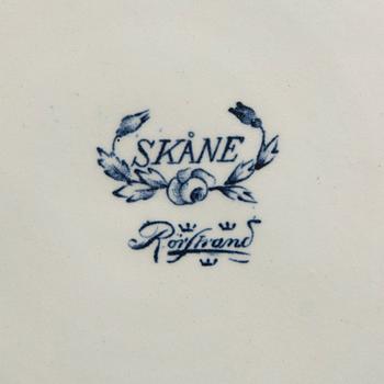 Service pieces 9 dlr "Skånska slott" Rörstrand first half of the 20th century stoneware.