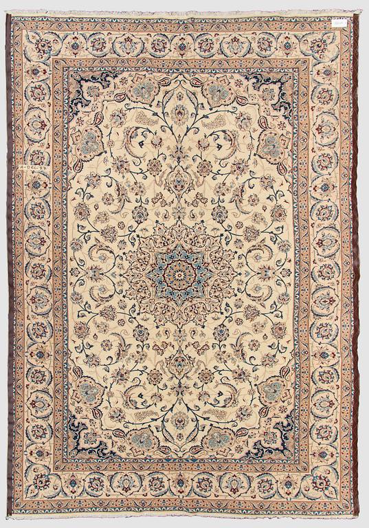 A carpet, Nain, part silk S.K 9LAA. Circa 352x248 cm.