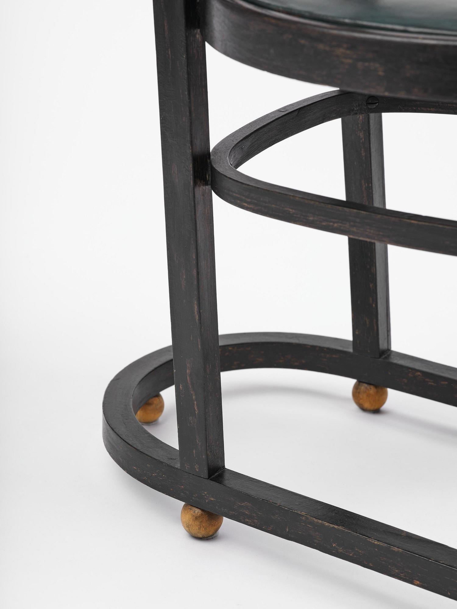 Carl Bergsten, stol, Gemla Leksaksfabrik, Diö, för Konst- och industriutställningen, Norrköping, 1906.