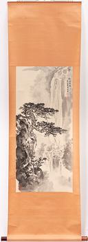 A Chinese scroll, ink on paper,