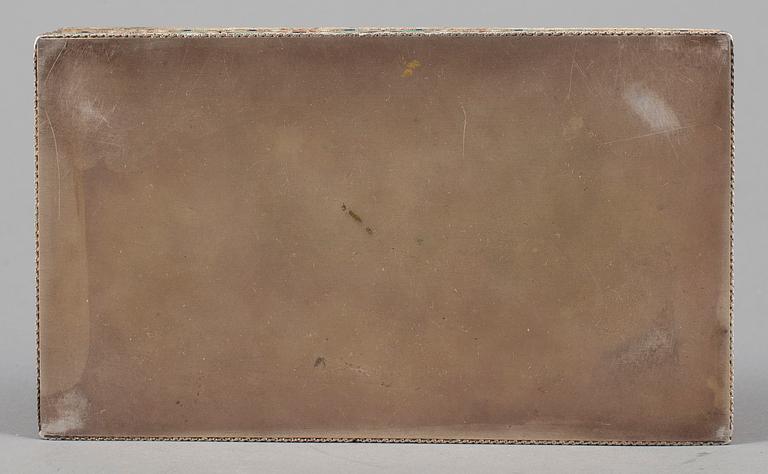 SKRIN, silver och emalj, Sovjetunionen, 1900-tal. signerad. Vikt: ca 262 gram.