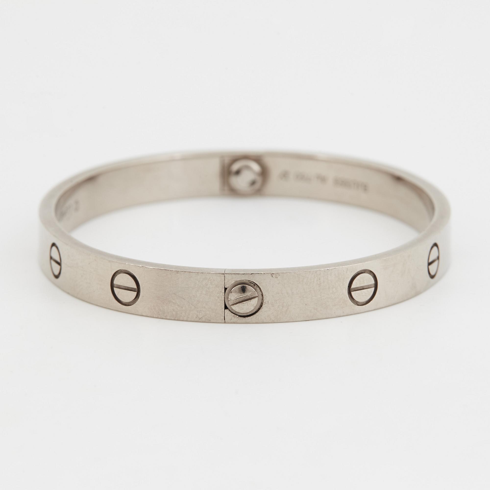 A Cartier "Love" bracelet.