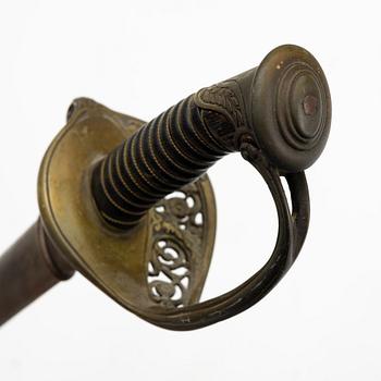 Saber, French, 19th century, with scabbard.