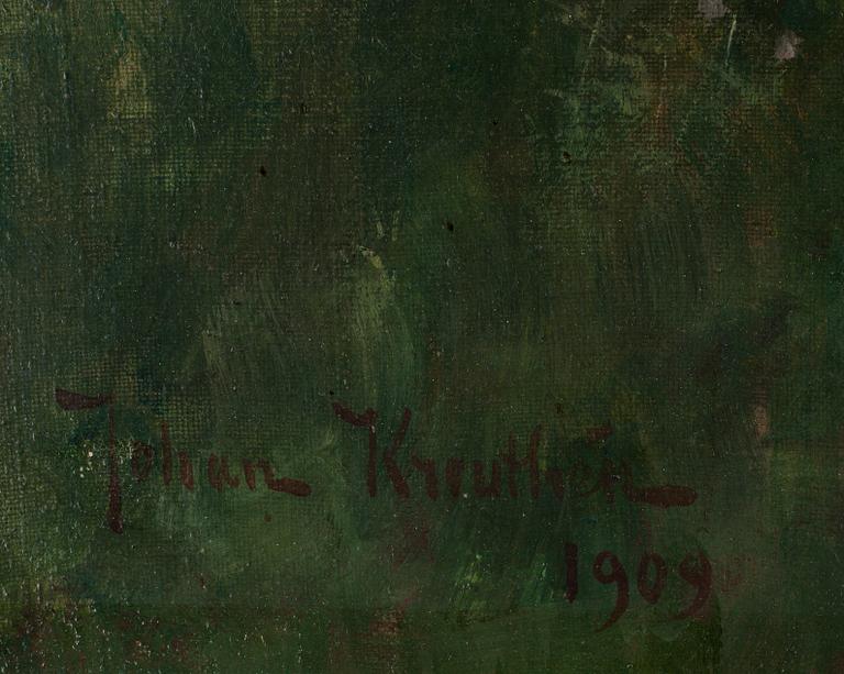 JOHAN KROUTHÉN, olja på duk, signerad och daterad 1909.