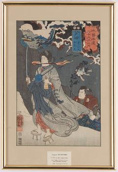 UTAGAWA KUNIYOSHI (1797/98-1861), färgträsnitt, Japan, 1800-tal.