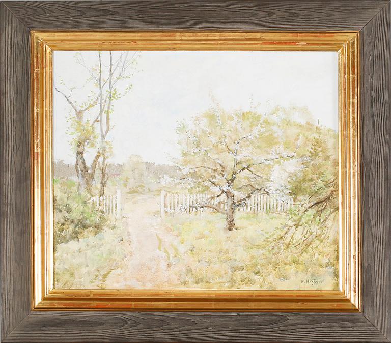 ROBERT HÖGFELDT, oil on paned, signed.