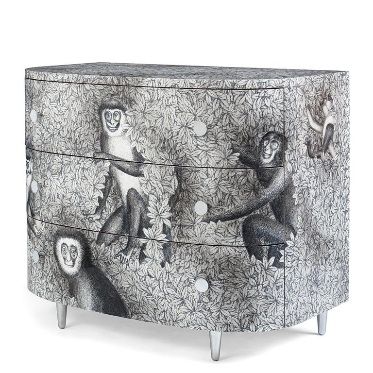 Piero Fornasetti, a "Scimmie & Co" chest of drawers, Fornasetti, Italy, Milano 2018.
