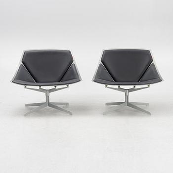 Jurgen Laub & Markus Jehs, chairs, model "JL10", a pair, Fritz Hansen.