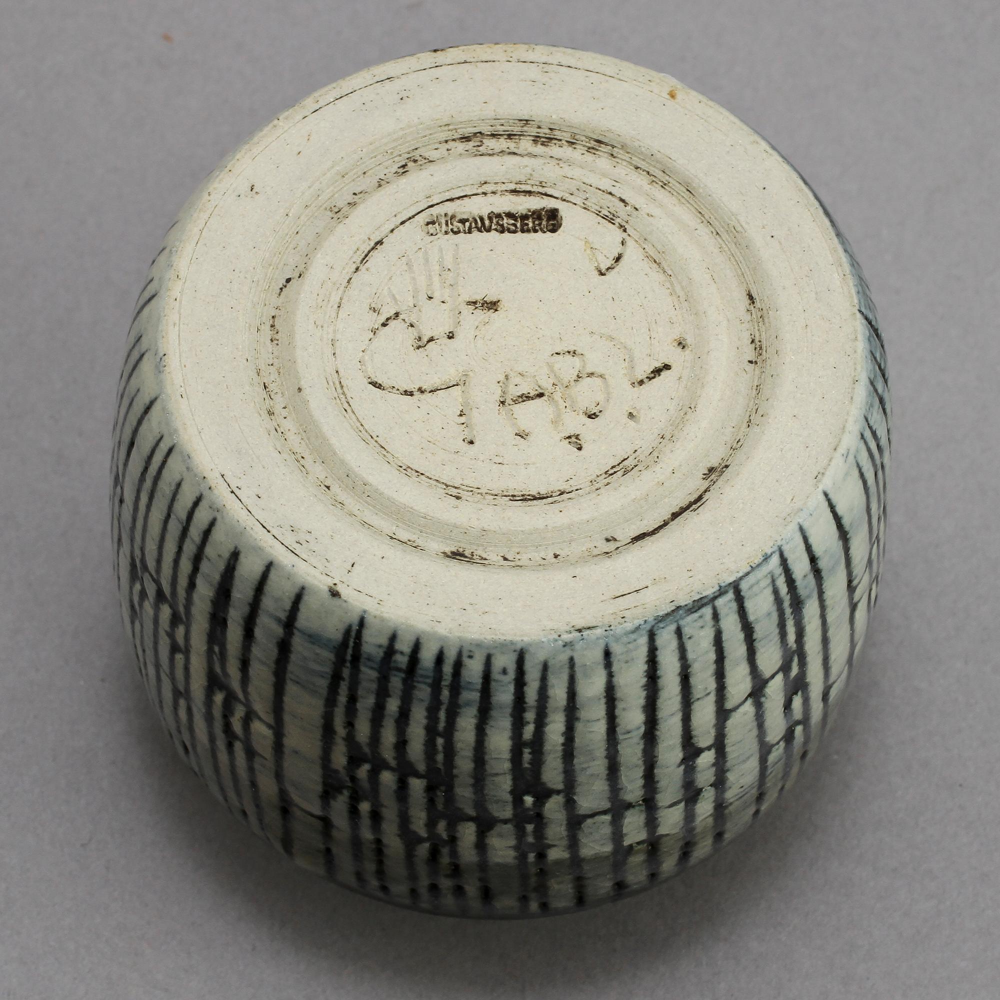 VAS, stengods, Anders Bruno Liljefors, Gustavsberg Studio, 1900-talets mitt.