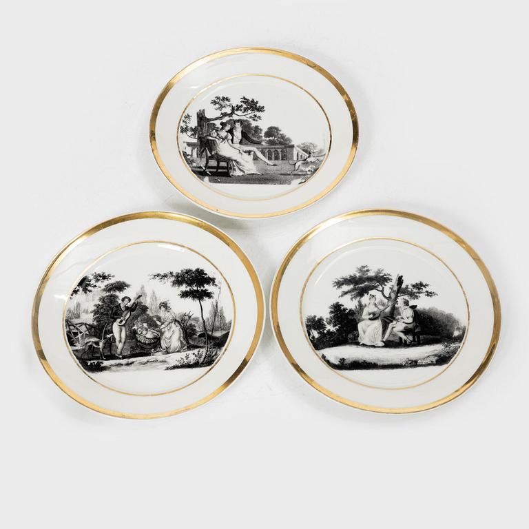 Service pieces, 15 pcs, Empire, first half of the 19th century.