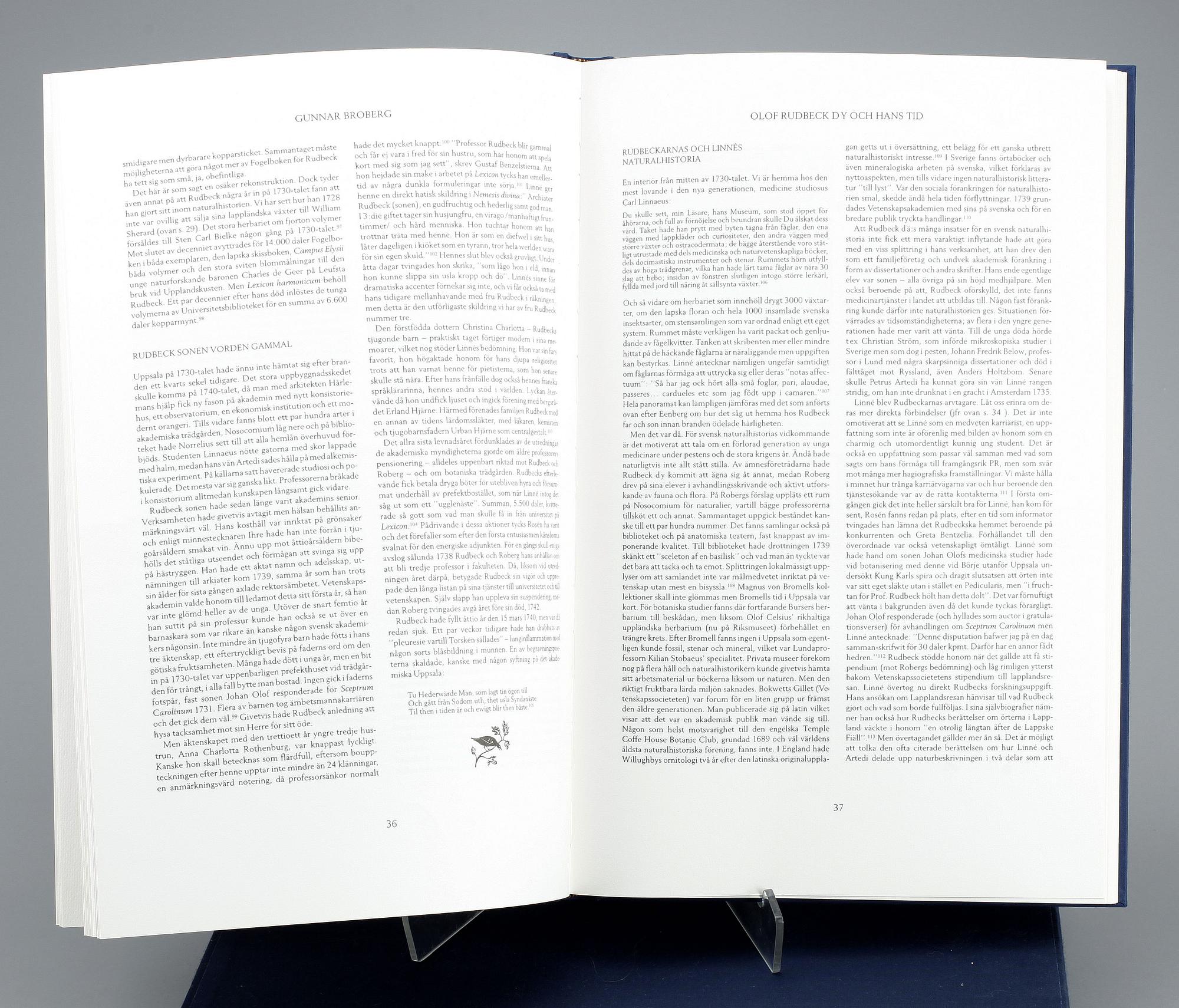 BÖCKER 2 vol MED PORTFÖLJ, faksimil efter "Olof Rudbeck dy:s Fogelboken". Nummer 451/1499, Coeckelberhs 1985-86.