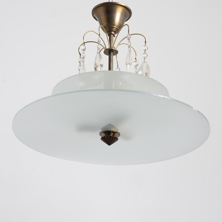 Erik Tidstrand, a model "26856" ceiling lamp, Nordiska Kompaniet, 1920s.