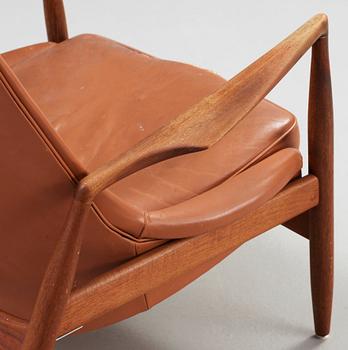 An Ib Kofod Larsen high back armchair 'The Seal', OPE, Jönköping, Sweden 1950-60's.