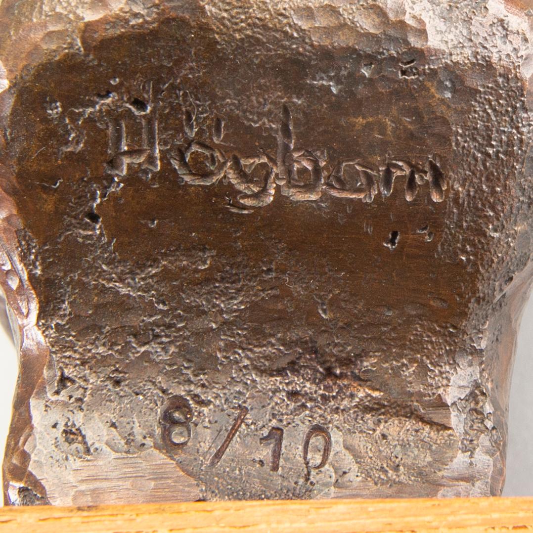 Helge Högbom, sculpture, signed and numbered 8/10 patinated bronze.