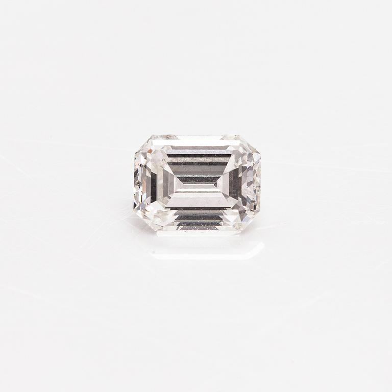 Lös smaragdslipad diamant, ca 0.64 ct.