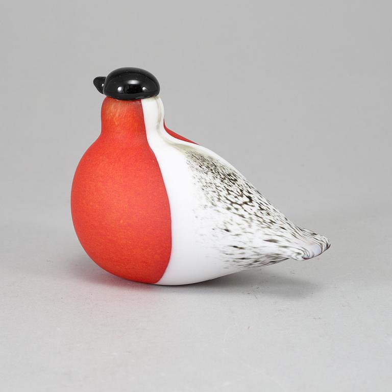 OIVA TOIKKA, a glass bird, Bullfinch (Punatulkku) 1994–. Signed O. Toikka Nuutajärvi.