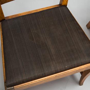 Six beech chairs from southern Jutland, Denmark, circa 1800.