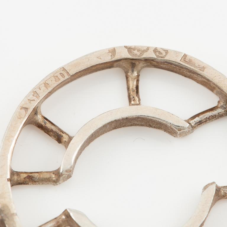 Lars Arby, two necklaces, sterling silver, Gothenburg 1965 and 1967.