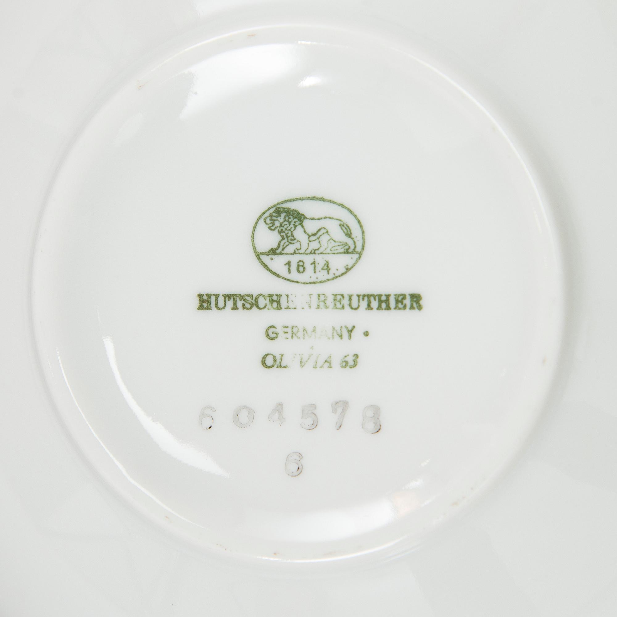 Ruoka-astiasto, 127 osaa, posliinia, "Botticelli" Rosenthal Selb Bavaria, ja Hutschenreuther, Saksa 1900-luvun puoliväli.