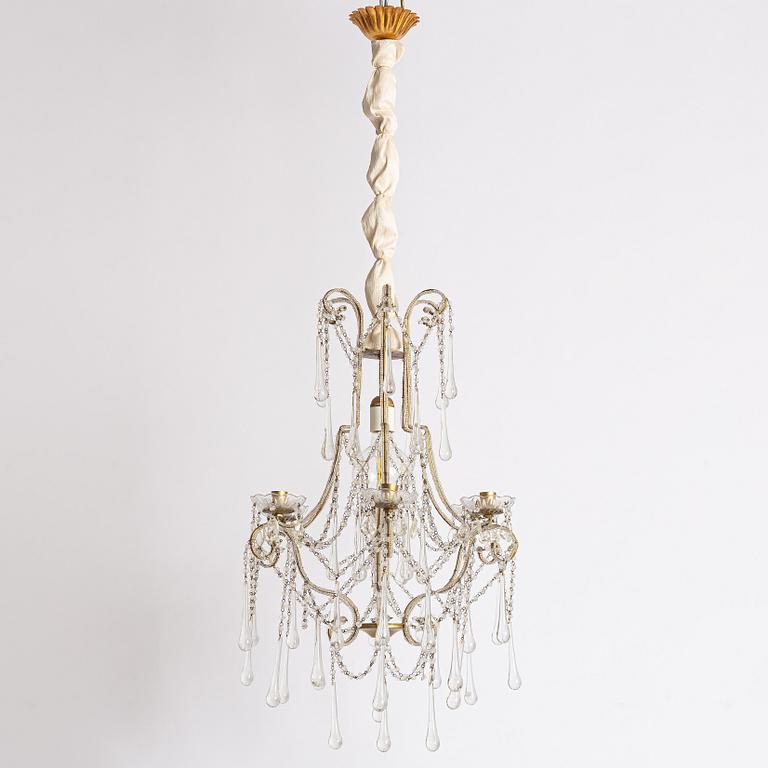 Chandelier, probably Italy, 1960s/70s.