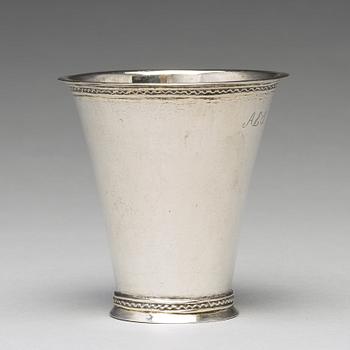 Erik Broberg, bägare, silver, Borås 1724.