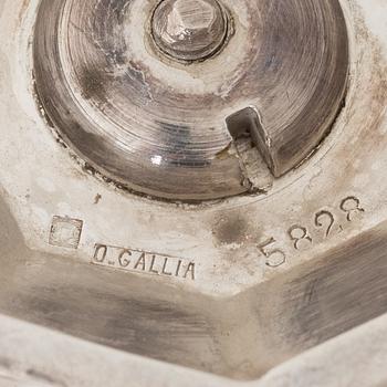 Kaffeservis, 5 delar, nysilver, Christofle Orfèvrerie Gallia, Paris, Frankrike, 1930-tal.