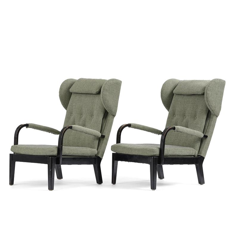 Kooperativa Förbundets Arkitektkontor, a pair of armchairs, executed by Gemla, Diö, 1930s.