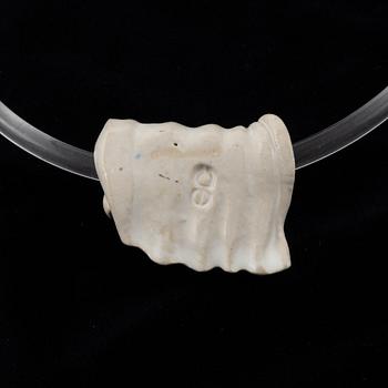 Siv Lagerström, two necklaces, acrylic plastic and ceramics.