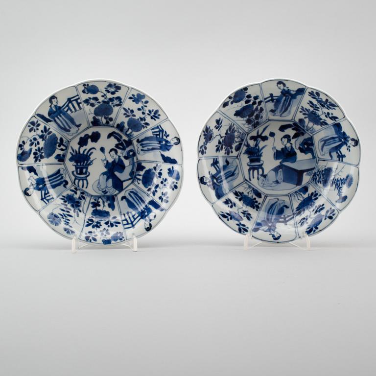 SKÅLFAT, 1 par, porslin, Kina, Kangxi 1662-1722.