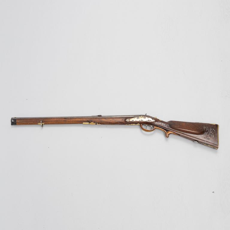 Percussion rifle converted from flintlock, Franz Steskal, Austria, late 18th century.