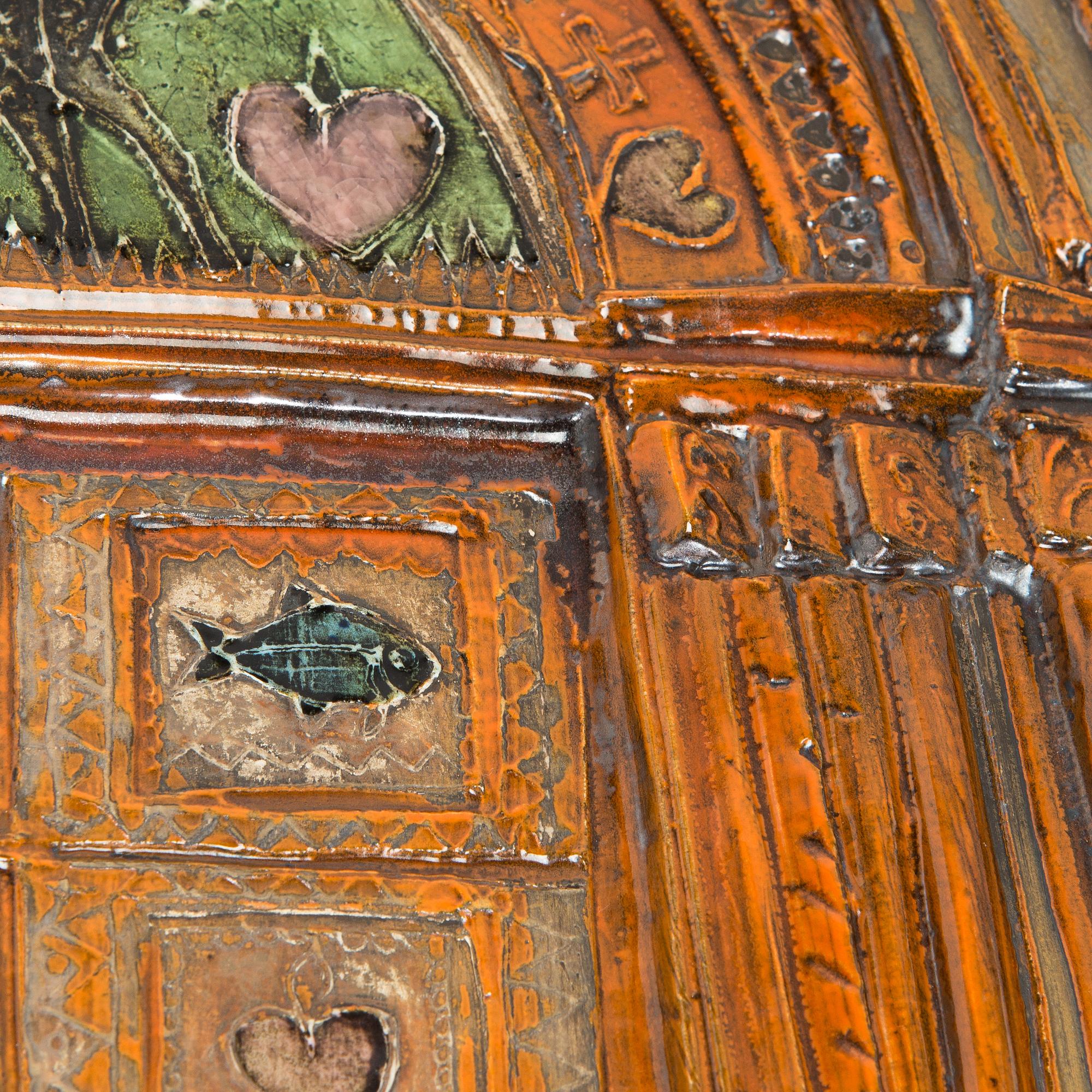 Rut Bryk, a stoneware wall relief signed a tergo BRYK.