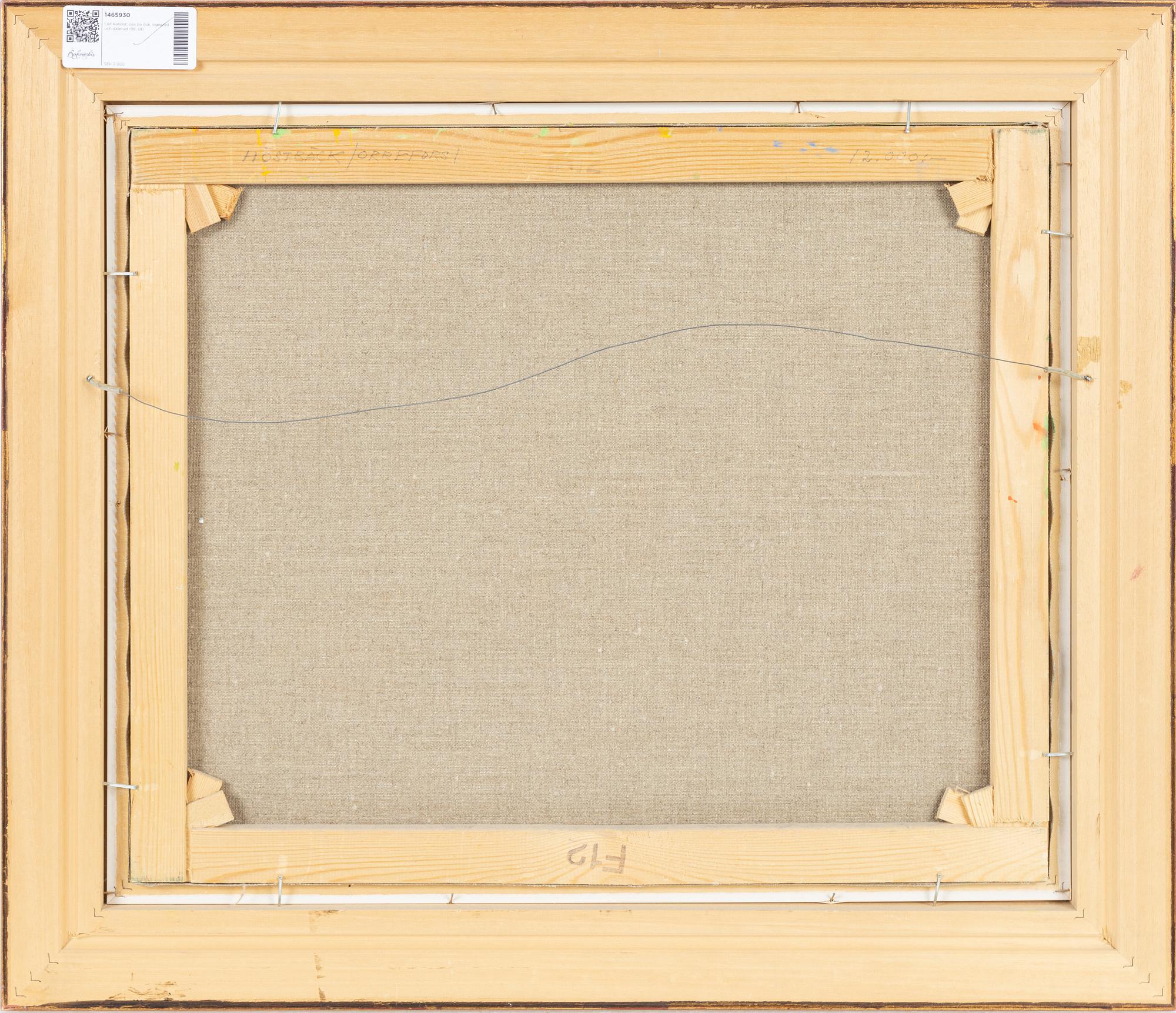 Leif Kander, olja på duk, signerad och daterad -98.