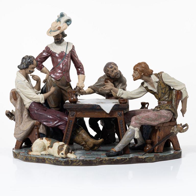 Juan Huerta, figurine, "Playing Cards", Lladró, Spain.