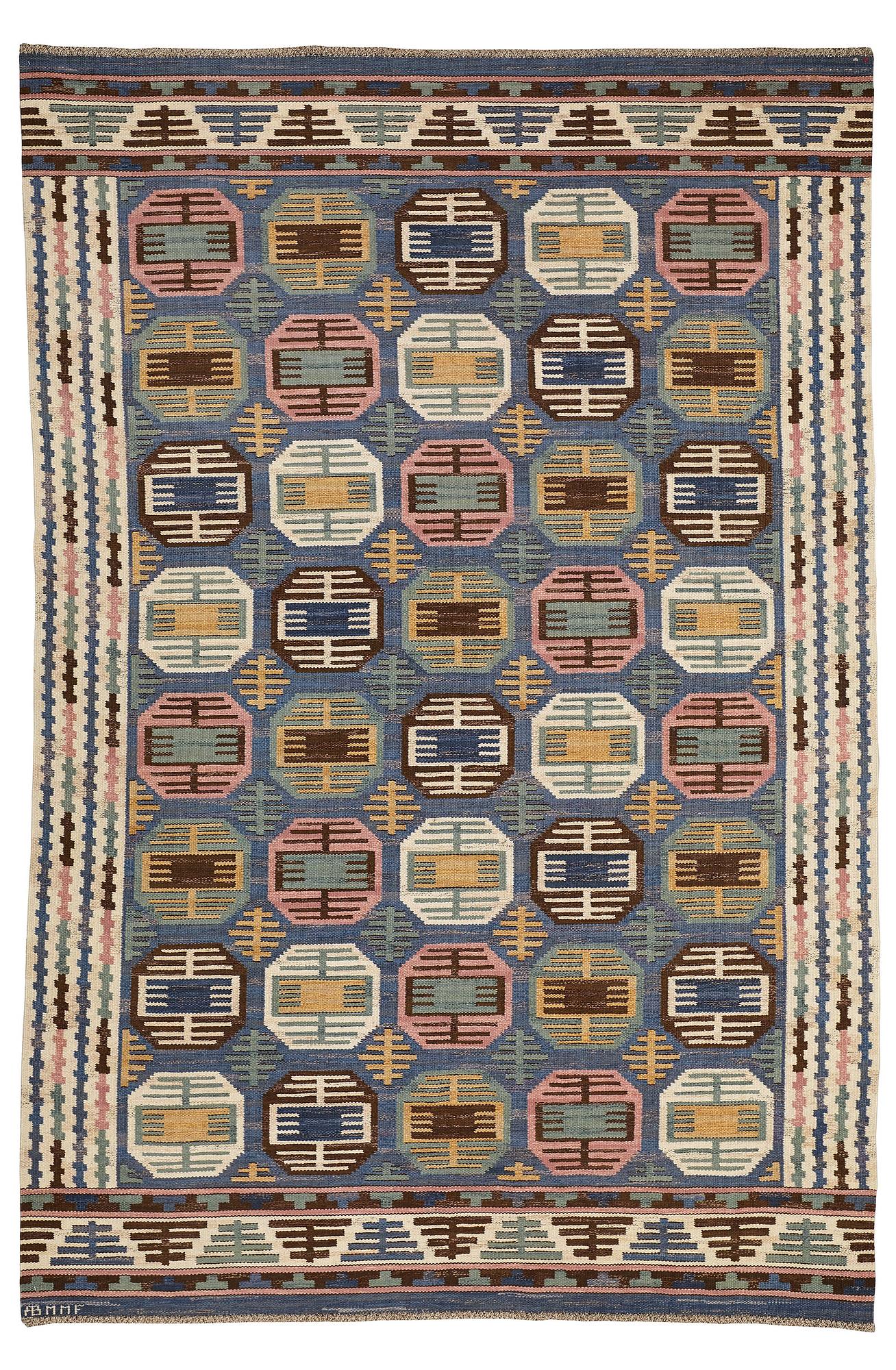 Märta Måås-Fjetterström, MATTA, "Dukater", rölakan, ca 347,5 x 235 cm, signerad AB MMF.