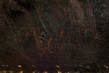 OKÄND KONSTNÄR 1800-TAL, Dusseldorfskolan, olja på duk, otydligt signerad.