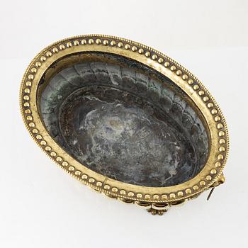 Jardiniere, barockstil, mässing, sent 1800-tal.