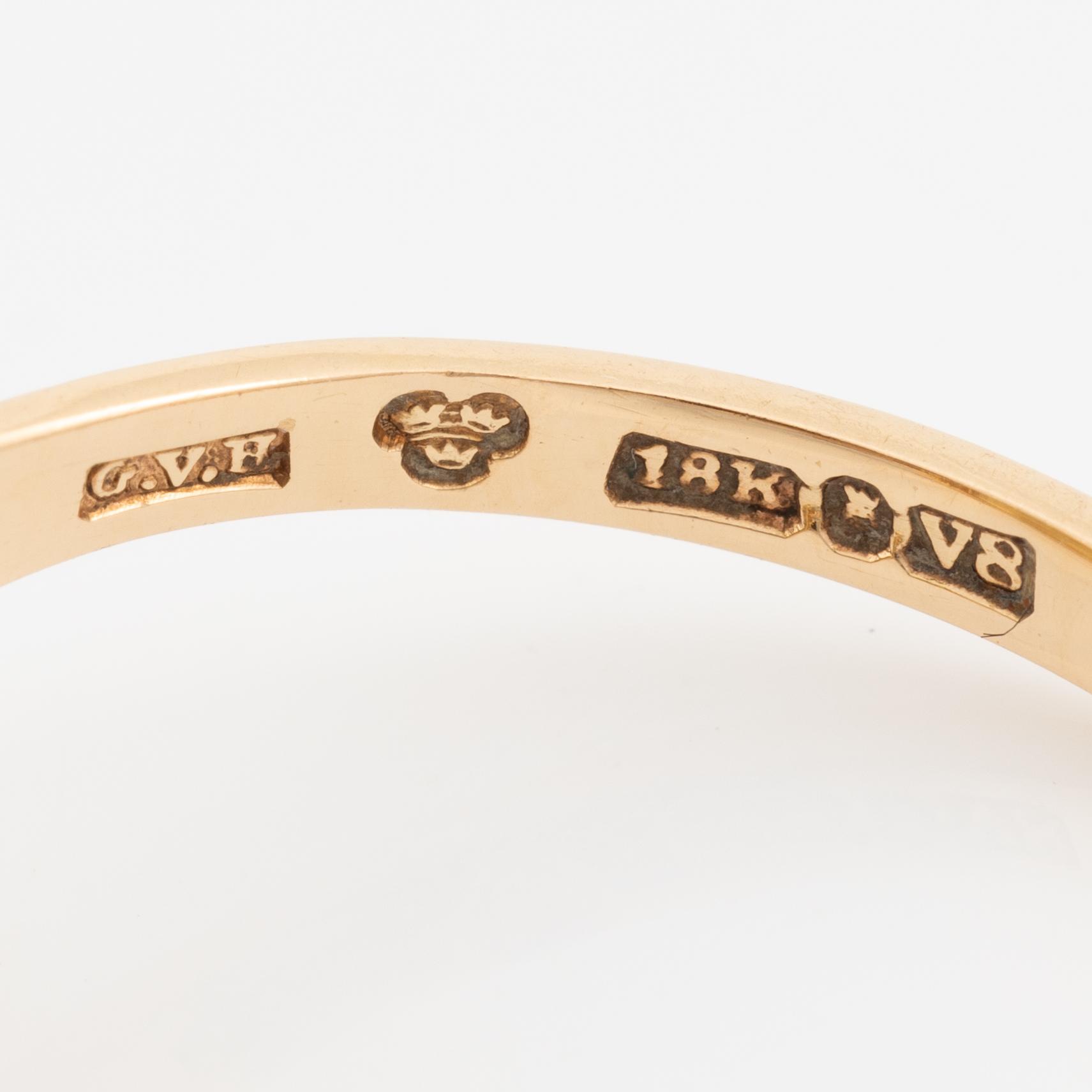 Ring 18K guld med en fasettslipad citrin.