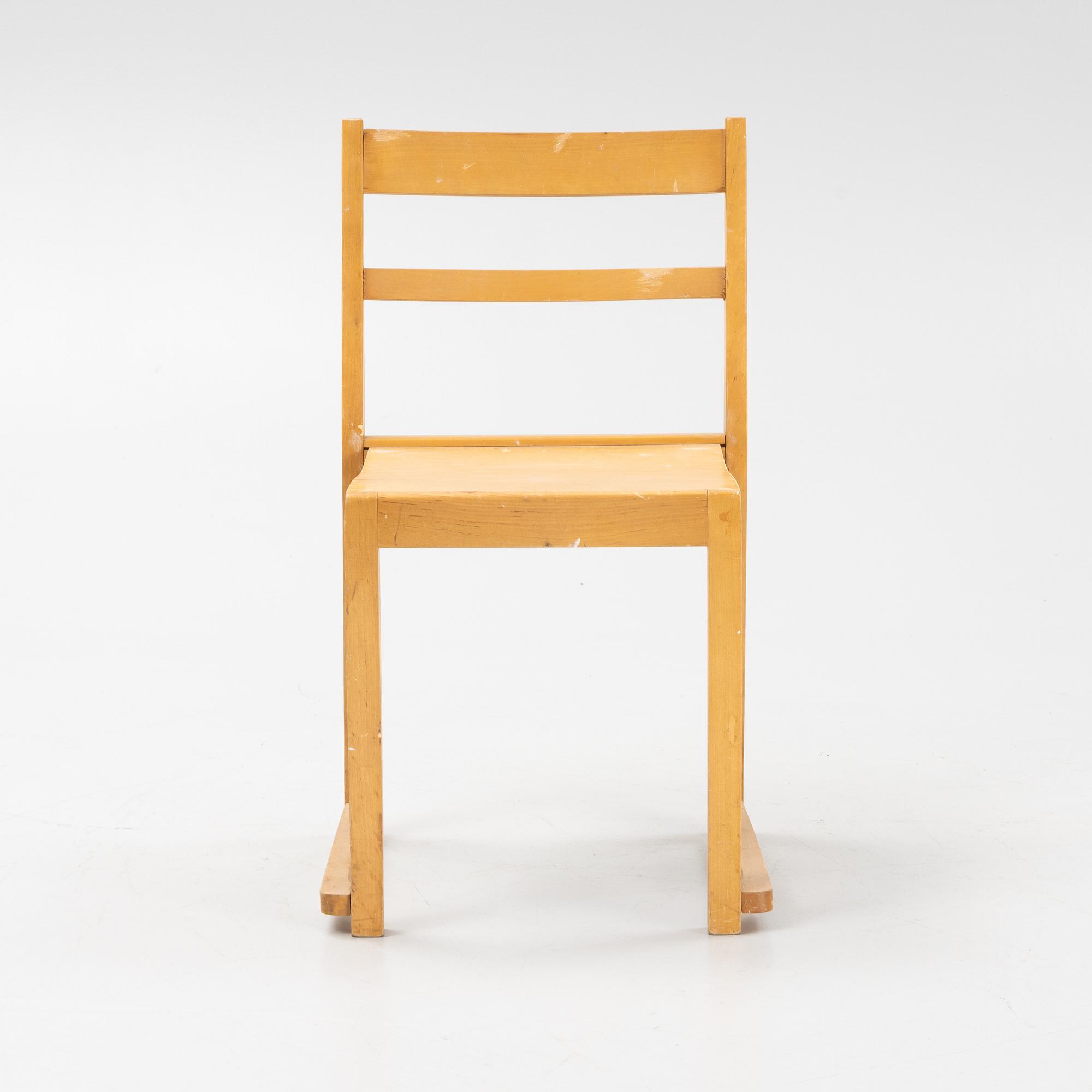 Sven Markelius, stolar, 9 st, "Orkesterstolen", 1900-talets mitt.