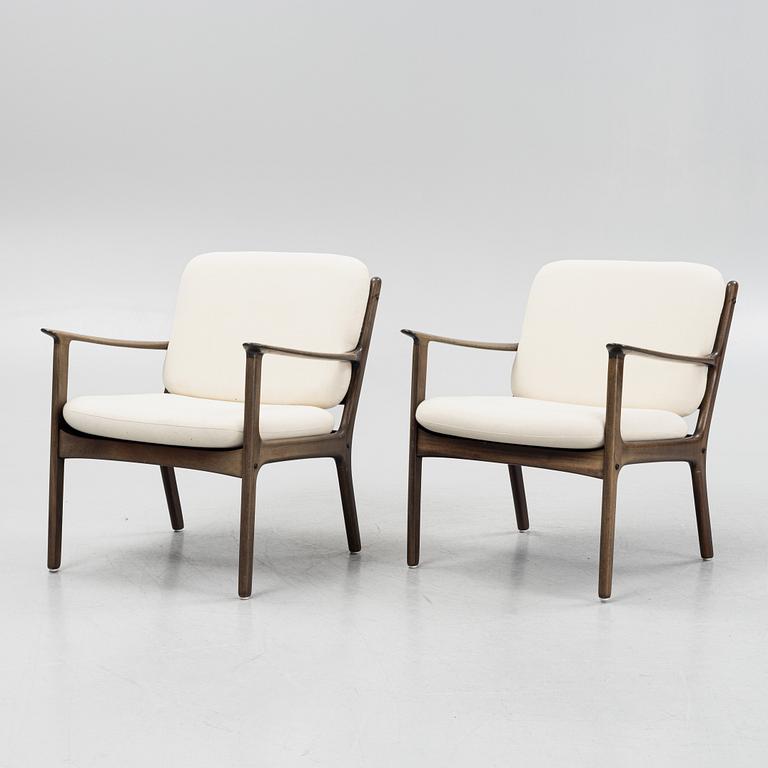 Ole Wanscher, a pair of 'PJ112' armchairs, Poul Jeppesen, Denmark 1960s-70s.