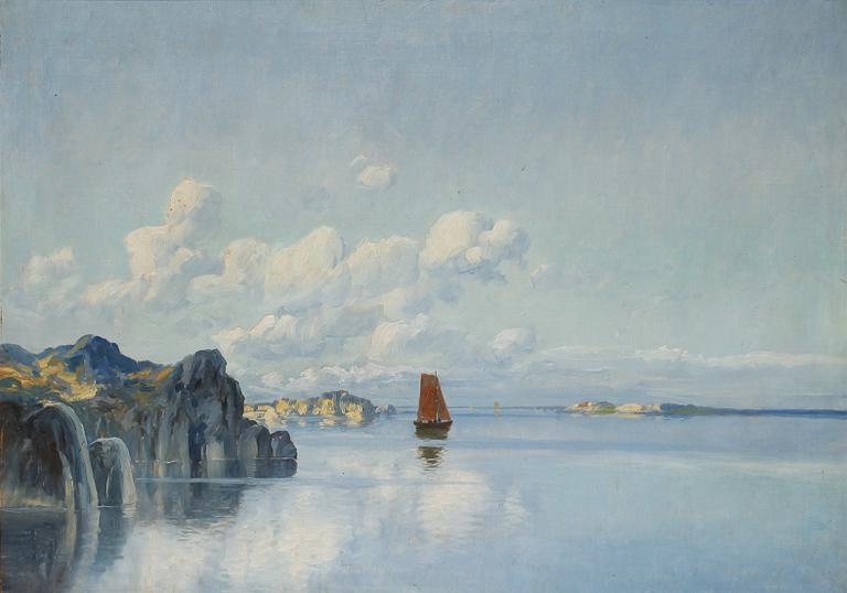 OKÄND KONSTNÄR, olja på duk, 1900-talets första hälft.