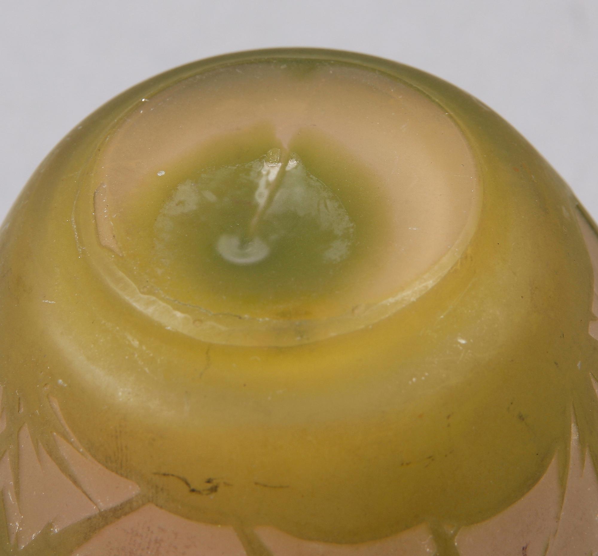 VAS, glas, Emile Gallé, jugend, 1900-talets första hälft, signerad Gallé.