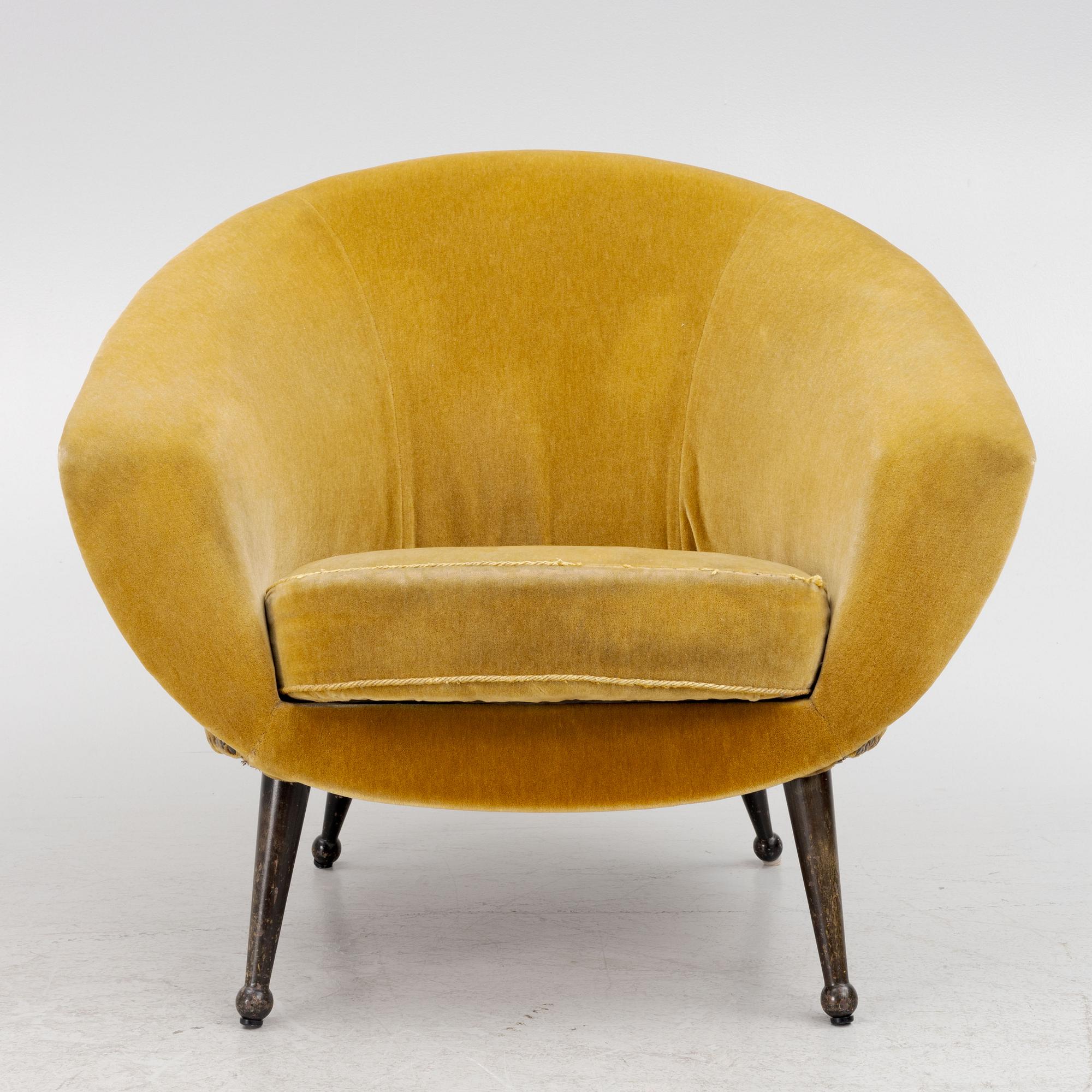 Folke Jansson, fåtölj, "Tellus", SM Wincrantz, Skövde, 1950-tal.