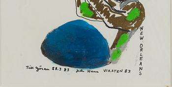 HANS VIKSTEN, Mixed media, signed and dated -83.